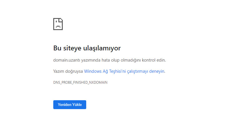 Dns_probe_finished_nxdomain Hatası Nedir Dns_probe_finished_nxdomain Hatası Nedir