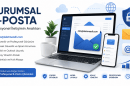 Kurumsal e-posta, şirket maili ve profesyonel e-posta adresi kullanımını gösteren görsel