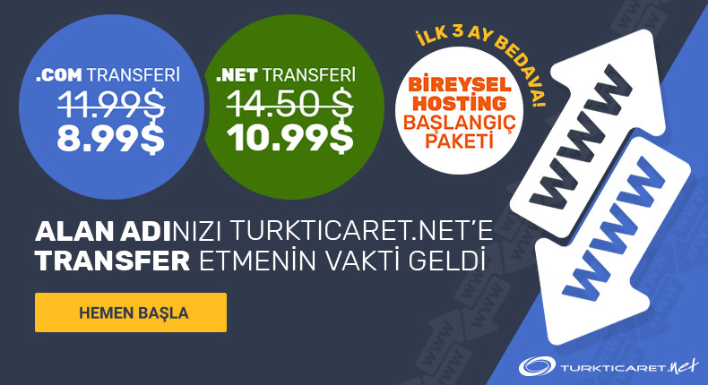 Alan Adı transferine 3 ay bireysel hosting bedava Alan Adı transferine 3 ay bireysel hosting bedava